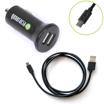Ładowarka samochodowa micro USB 2400 mA